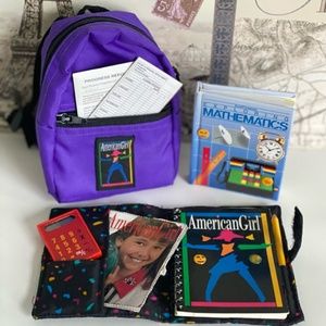 American Girl of Today Purple Backpack School Gear 1995 Pleasant Co Retired